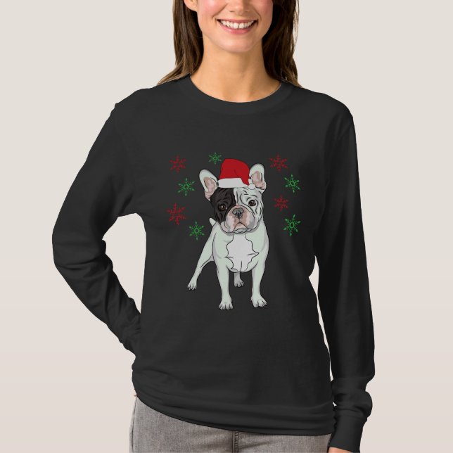Camiseta Christmas Santa Frenchie (Anverso)