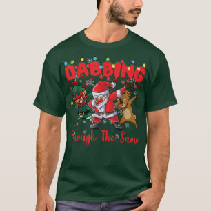 Camiseta Christmas  Santa Friends Dabbing Through The Snow 