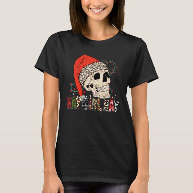 Camiseta Christmas Santa  Graphic Hay Girl Hay Leopard Cost (Anverso)