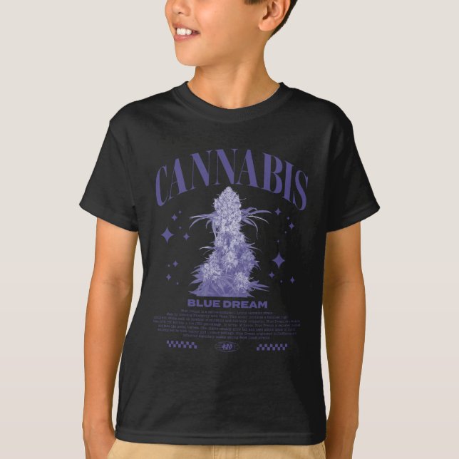 Camiseta Christmas Sativa Hybrid Strain Blue Dream  (Anverso)