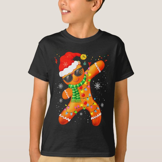 Camiseta Christmas Shirts Kids Boys Toddler Gingerbread Xma (Anverso)
