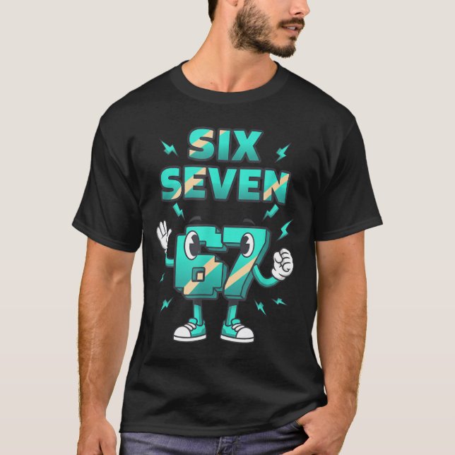 Camiseta Christmas Six Seven 67 Funny 6-7 Meme Retro Cartoo (Anverso)