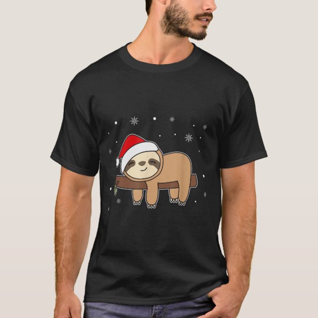 Camiseta Christmas Sloth For Christmas Sweet Sloths  (Anverso)