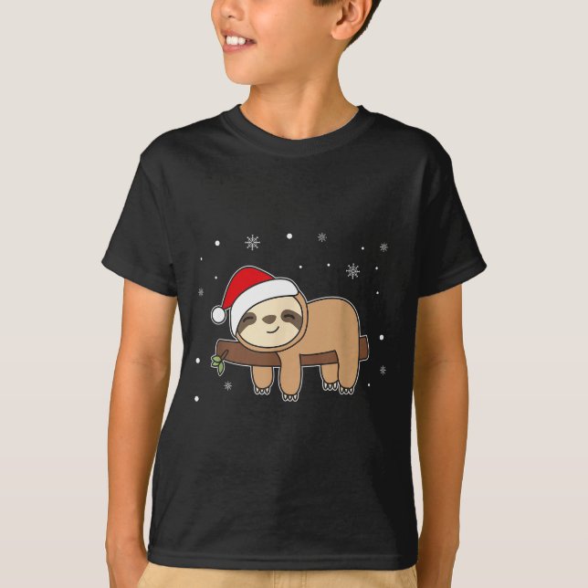 Camiseta Christmas Sloth For Christmas Sweet Sloths  (Anverso)