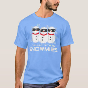 Camiseta Christmas Snowman Chillin' With My Snowmies SnowSh