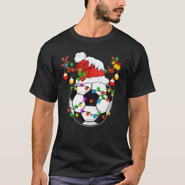 Camiseta Christmas Soccer Snow Holiday Sport Lover Soccer P (Anverso)