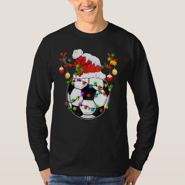 Camiseta Christmas Soccer Snow Holiday Sport Lover Soccer P (Anverso)