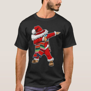 Camiseta Christmas Sombrero Dabbing Mexican Serape Poncho S