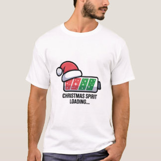 Camiseta Christmas Spirit Loading Funny Holiday T-Shirt