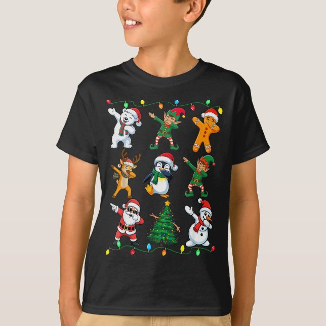 Camiseta Christmas Squad Dabbing Xmas Friends Boys Girls Me (Anverso)