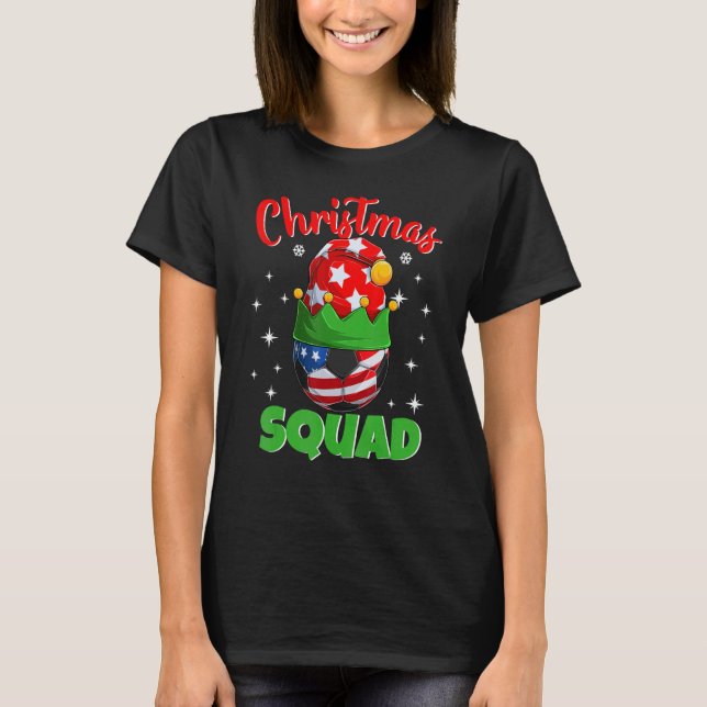 Camiseta Christmas Squad   Elf Soccer Family Matching Pajam (Anverso)