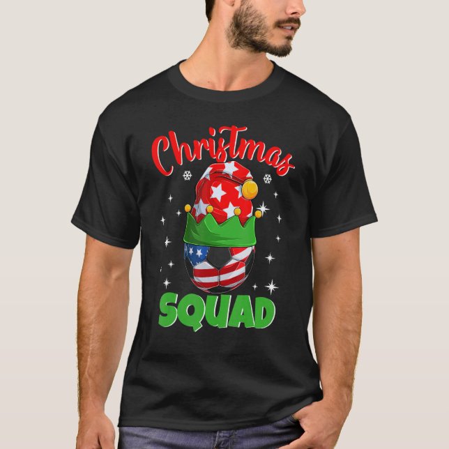 Camiseta Christmas Squad   Elf Soccer Family Matching Pajam (Anverso)