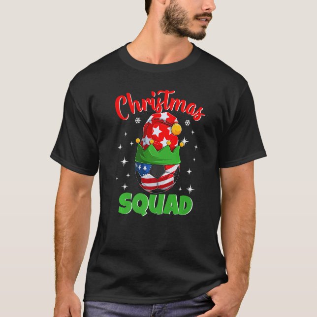 Camiseta Christmas Squad  Elf Soccer Family Matching Pajama (Anverso)