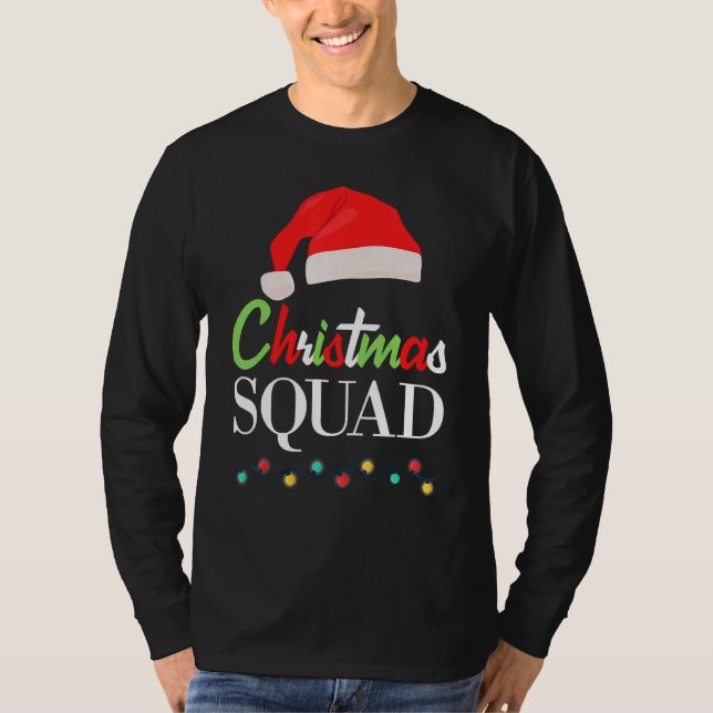 Camiseta Christmas Squad Pajamas Matching Family Santa Clau (Anverso)