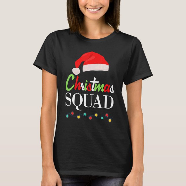 Camiseta Christmas Squad Pajamas Matching Family Santa Clau (Anverso)