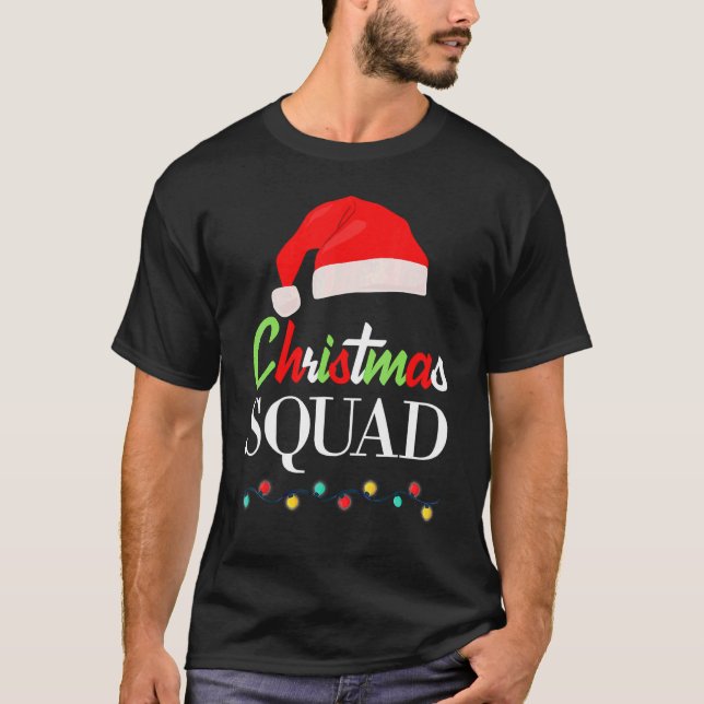 Camiseta Christmas Squad Pajamas Matching Family Santa Clau (Anverso)