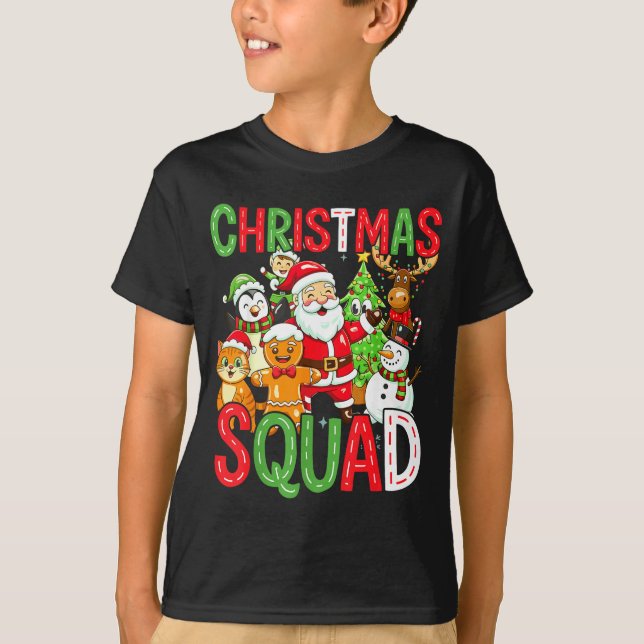 Camiseta Christmas Squad Santa Family Matching Xmas  (Anverso)