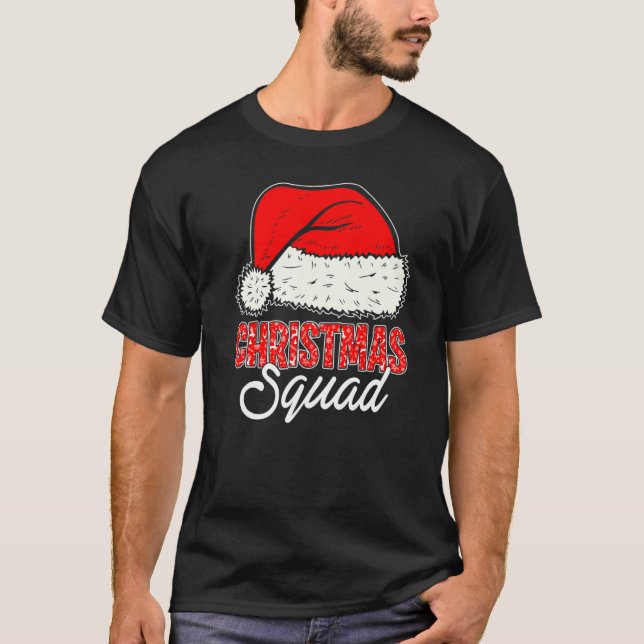Camiseta Christmas Squad Santa Hat  Matching Family Christm (Anverso)