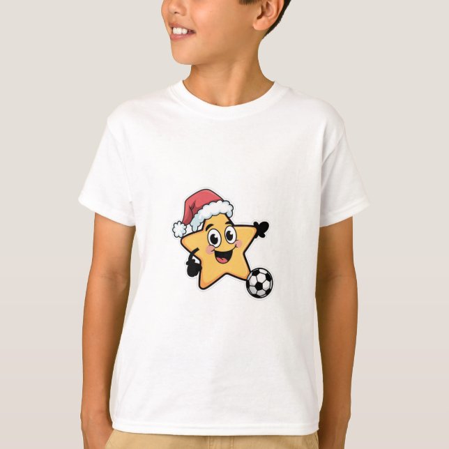 Camiseta Christmas star playing soccer (Anverso)