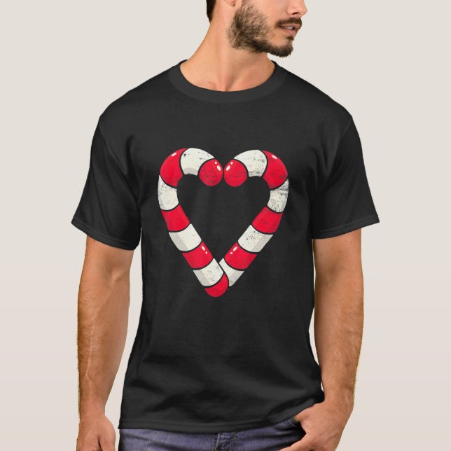Camiseta Christmas Sweets Candy Canes Heart Xmas Holidays S (Anverso)