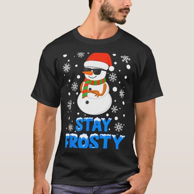 Camiseta Christmas Tee Funny Frosty Xmas Cool Snowman Women (Anverso)
