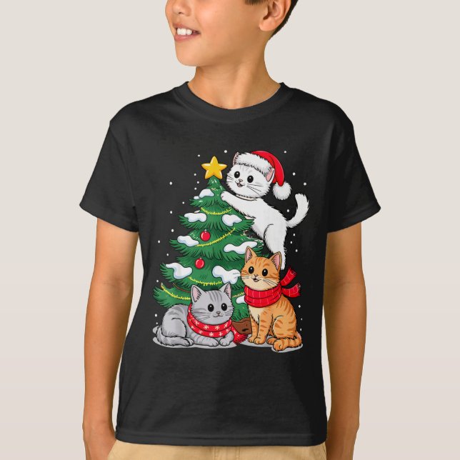 Camiseta Christmas Tree Cats Xmas  (Anverso)