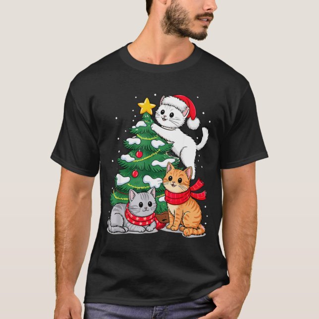 Camiseta Christmas Tree Cats Xmas  (Anverso)