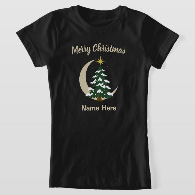 Camiseta Christmas Tree Girls T-Shirt Custom Holiday Tee (Distribución)