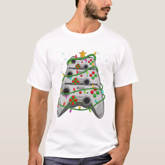 Camiseta Christmas Tree Lights Xmas Video (Anverso)