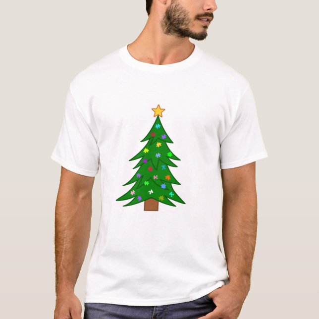 Camiseta Christmas Tree with Puzzle (Anverso)