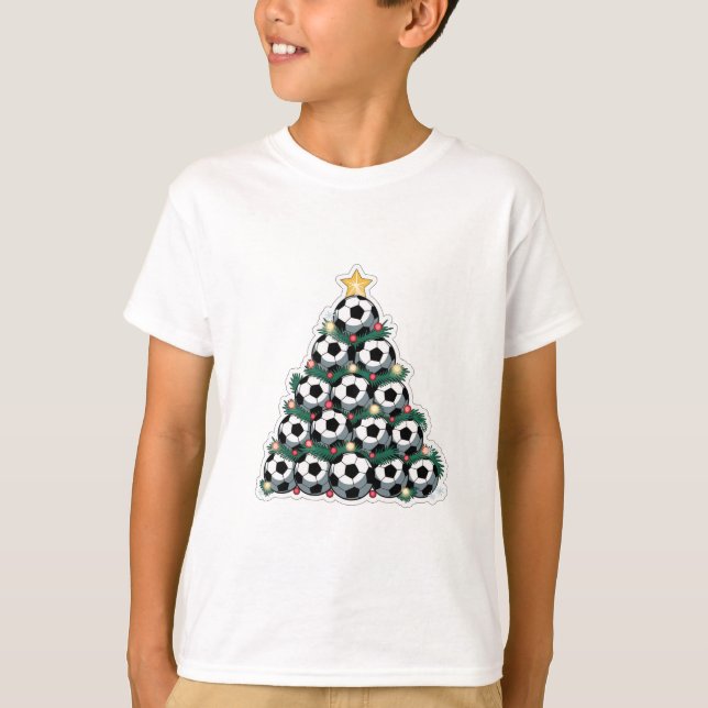 Camiseta Christmas Tree with Soccer Balls (Anverso)