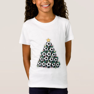 Camiseta Christmas Tree with Soccer Balls