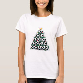 Camiseta Christmas Tree with Soccer Balls