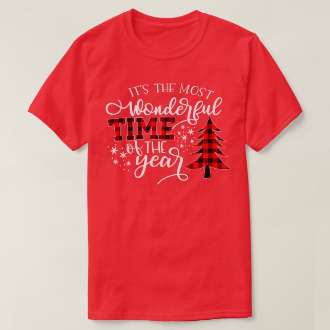 Camiseta Christmas Trees Its The Most Wonderful Time Of The (Diseño del anverso)