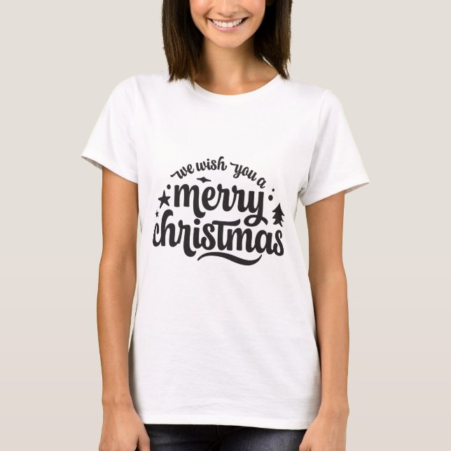 Camiseta Christmas Typography Sayings (Anverso)
