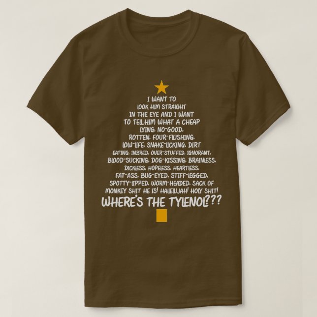 Camiseta Christmas Vacation Rant - Christmas Tree  (Diseño del anverso)