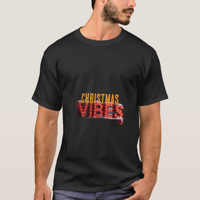 CAMISETA CHRISTMAS VIBES LOADING: PLEASE BE PATIENT (Anverso)