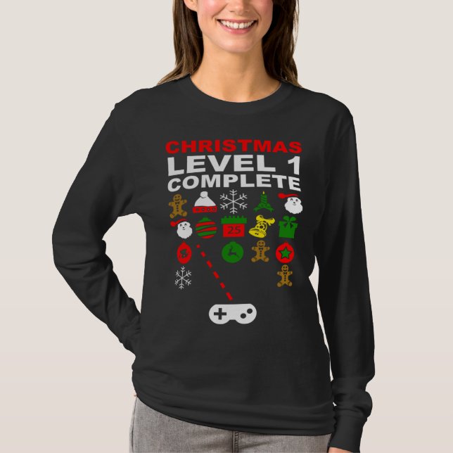 Camiseta Christmas Video Gaming Decoration Invaders Gamer (Anverso)