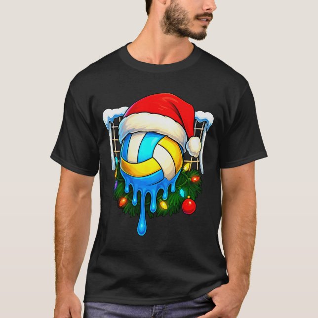 Camiseta Christmas Volleyball Drip Ice Cream Drip Xmas  (Anverso)