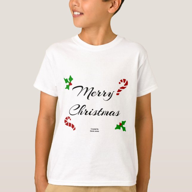 Camiseta Christmas Wishes Boys White T Shirt (Anverso)