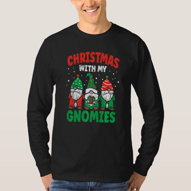 Camiseta Christmas With My Gnomies pajama Matching Family X (Anverso)