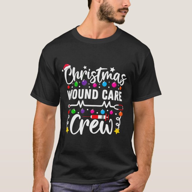 Camiseta Christmas Wound Care Crew Nurse Xmas Nursing Rn Lp (Anverso)