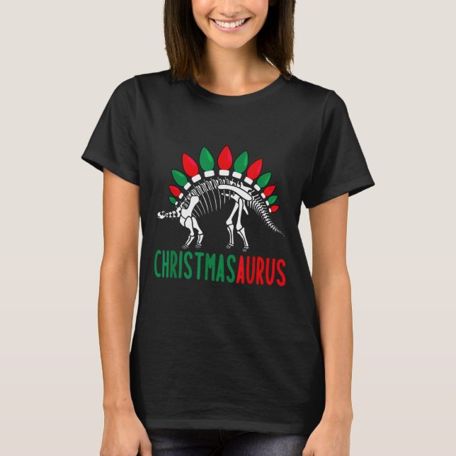 Camiseta Christmasaurus Cute Christmas Dinosaur Tree Rex Di (Anverso)