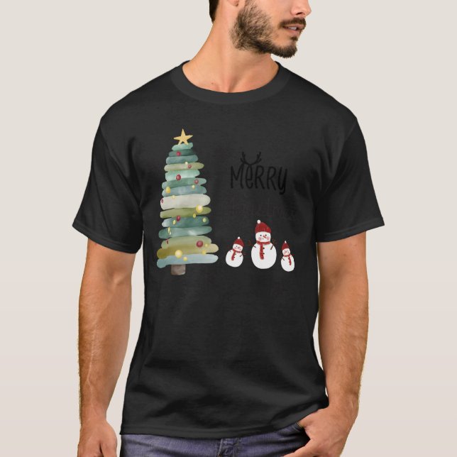 Camiseta Christmasree Navidades mujeres Feliz chica navideñ (Anverso)