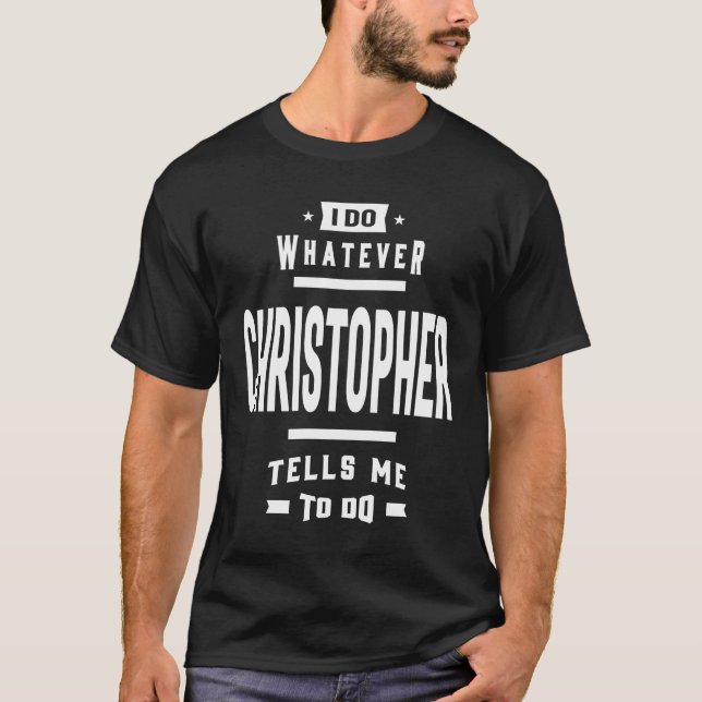 Camiseta Christopher Nombre personalizado Regalo de cumplea (Anverso)
