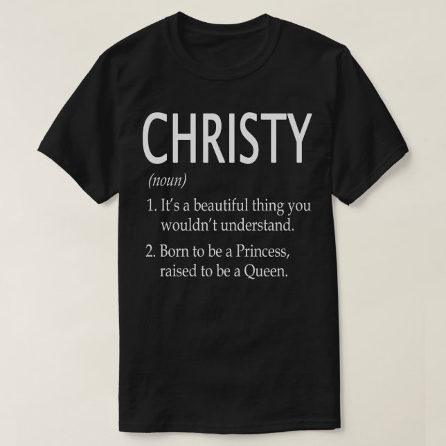 Camiseta Christy Name Gift 33 (Diseño del anverso)