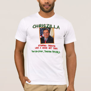 Camiseta ChrisZILLA - el T de los hombres cabidos Christie