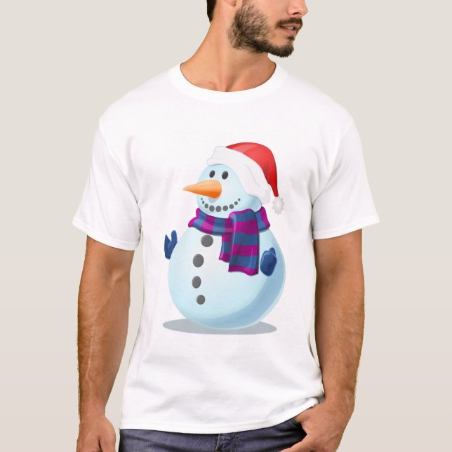 Camiseta Chritmas Snowman T-Shirt (Anverso)