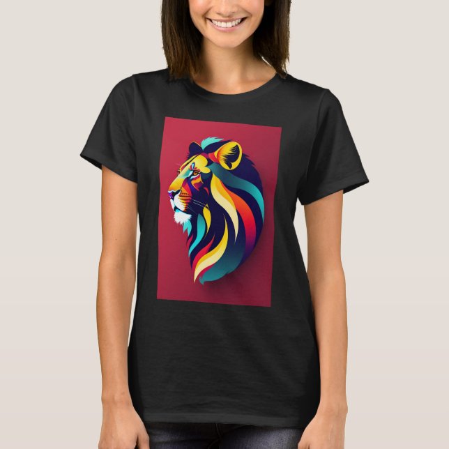 Camiseta ChromaRoar: Logo de resumen de leones (Anverso)