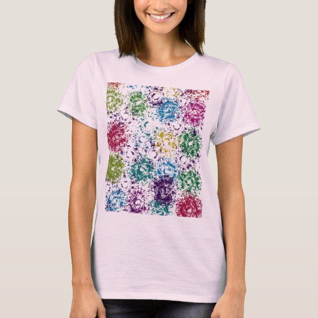 Camiseta Chromatic Stipple Bloom Abstract (Anverso)